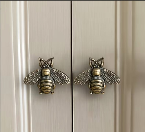 Brass bee cabinet knobs - brass,