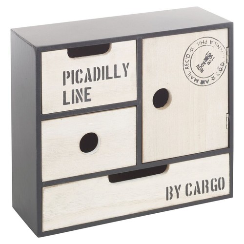 Drawer wooden storage box - 4-drawer,