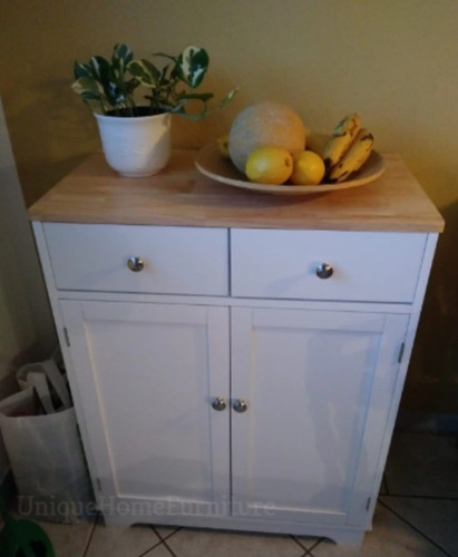Wooden side cabinet - side, shabby