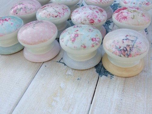 Shabby chic floral decoupage - floral,