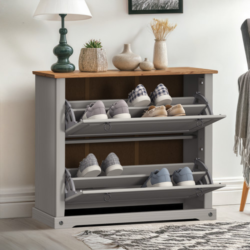 Corona shoe rack grey - shoe,