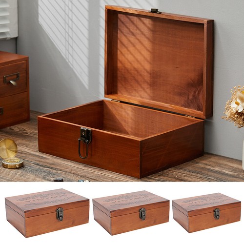 Wooden lockable storage box - lockable,